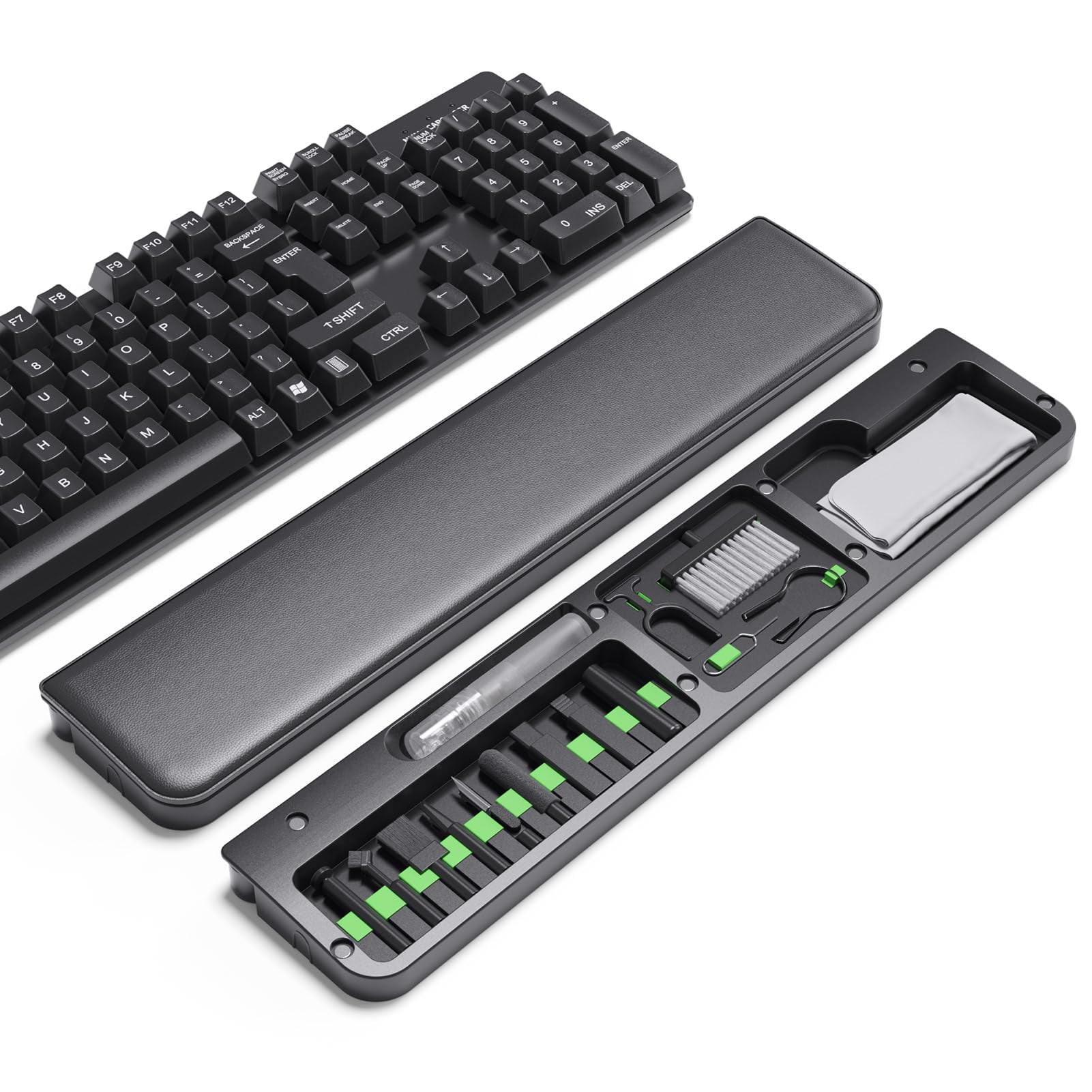 Aijeff Keyboard Wrist Rest with Cleaning Kit, Mutifunctional Cleaner ...