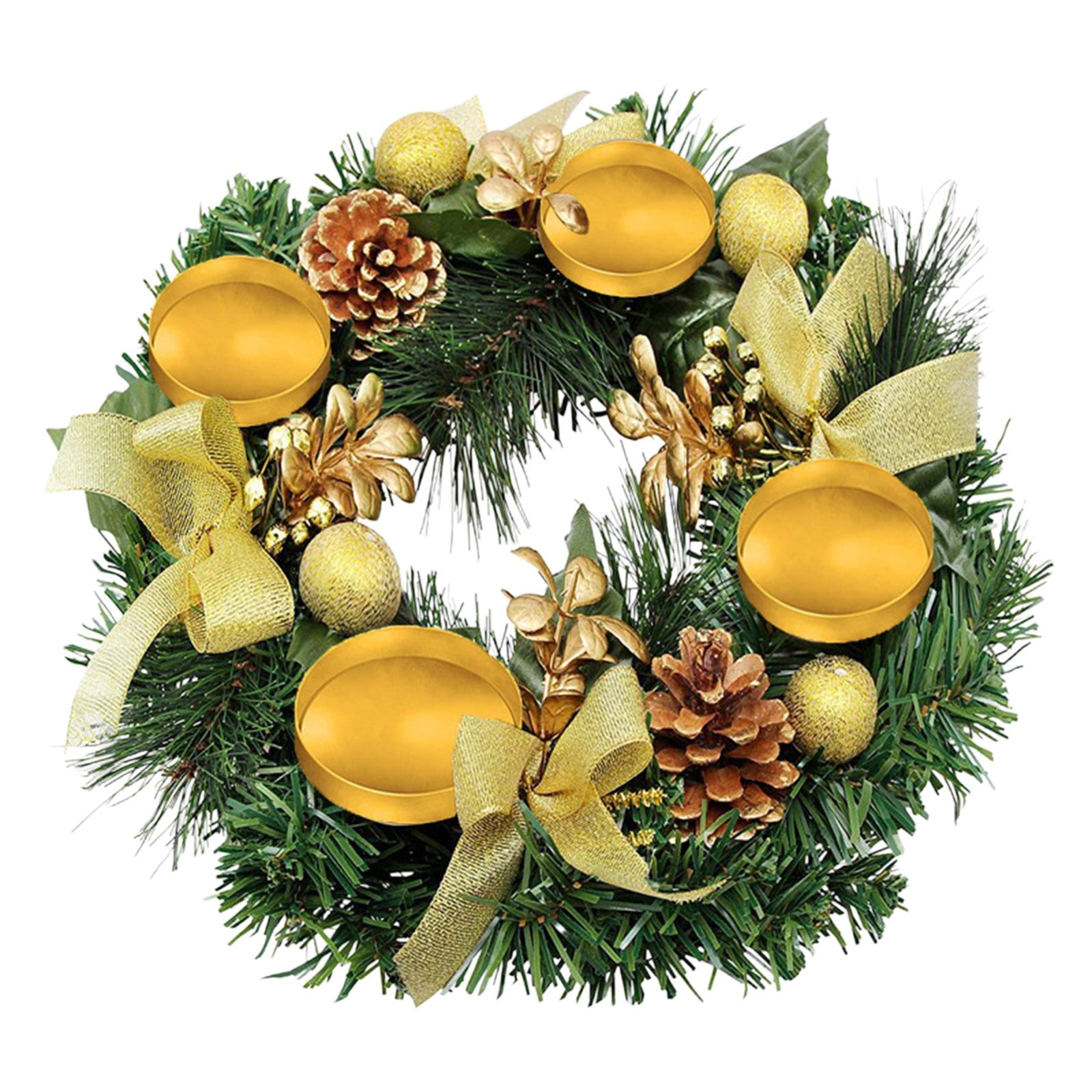 Aijlhda Christmas Advent Wreath Inch Advent Candle Holder Ring Artificial Christmas Wreath