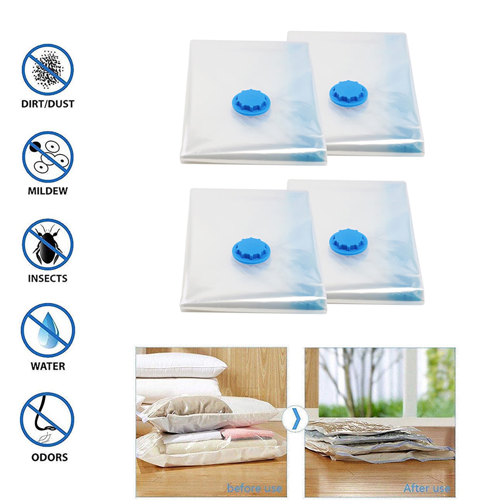 Aijlhda Hot Sale Air Vacuum Reusable Bags Compressed Bag Space 4PC