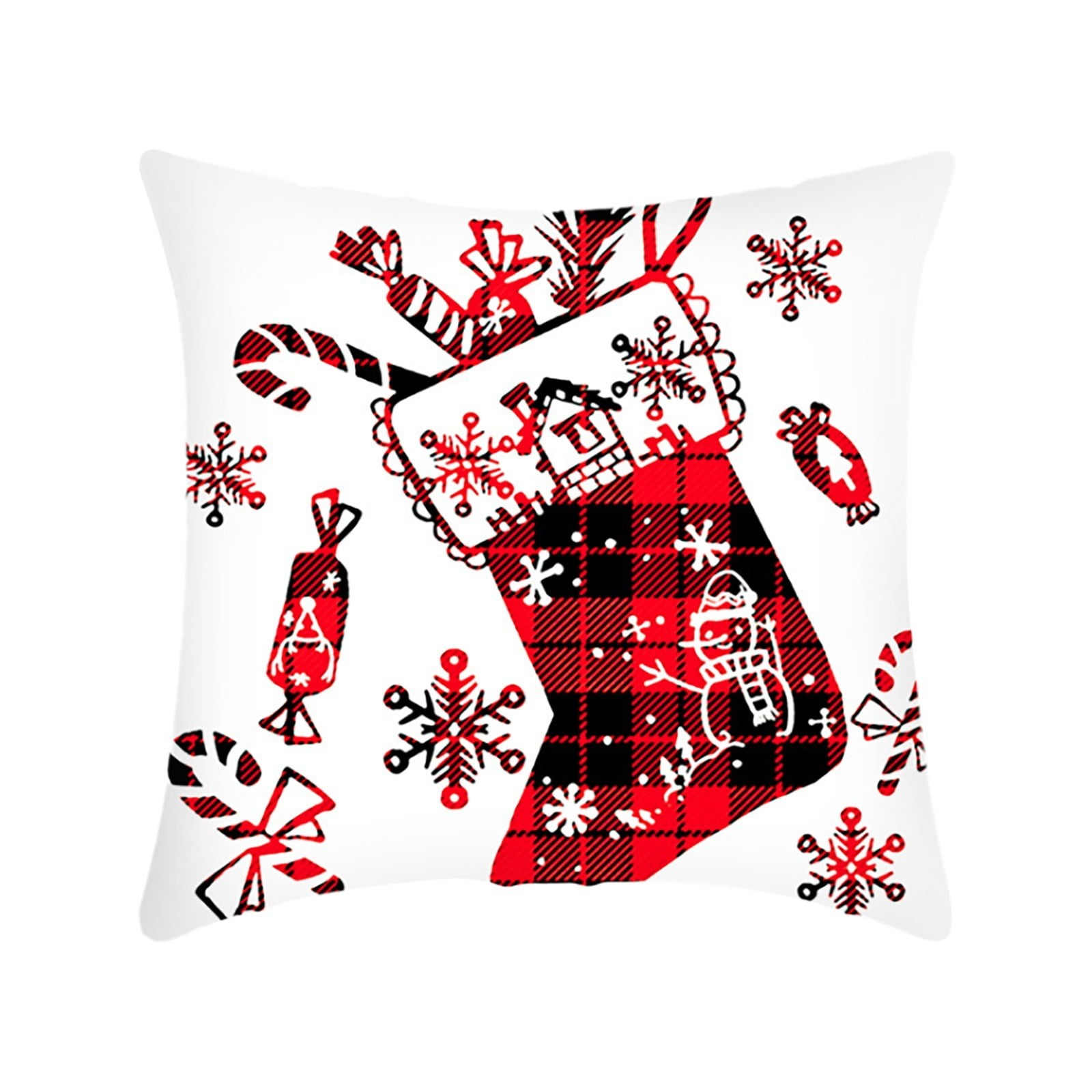 Aijlhda Hot Sale Christmas Pillow Home Furnishing Short Plush Linen