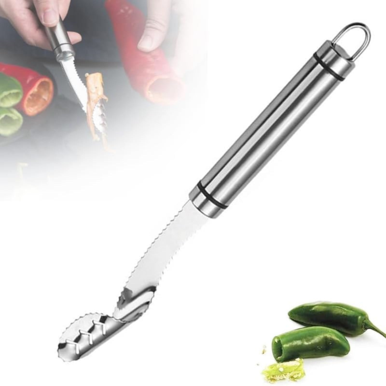 Aijlhda Hot Sale Peeler Stainless Steel Pepper Corer Remover Tool Sharp