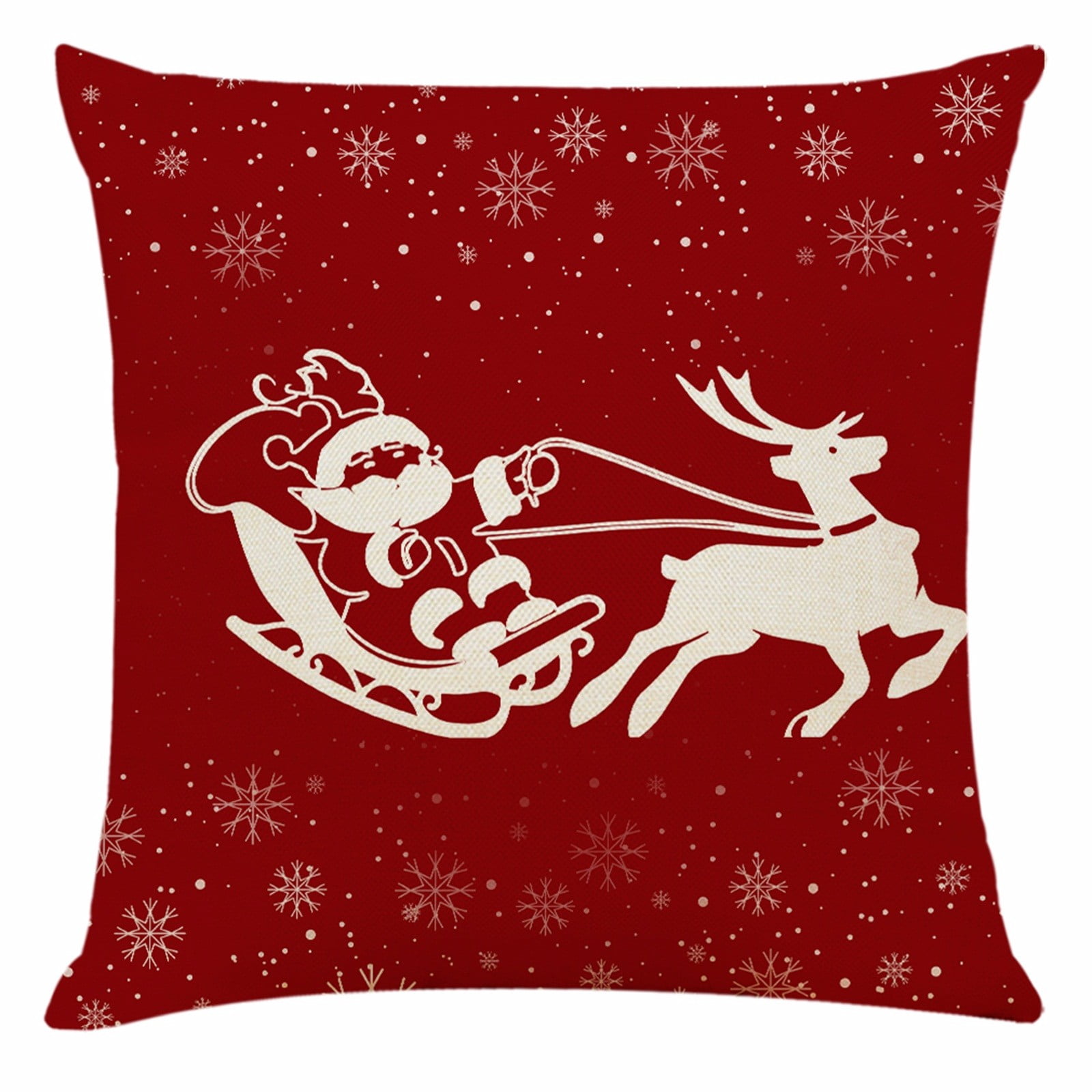 Aijlhda Hot Sale Pillow Case Christmas Pattern Sofa Car Throw Cushion