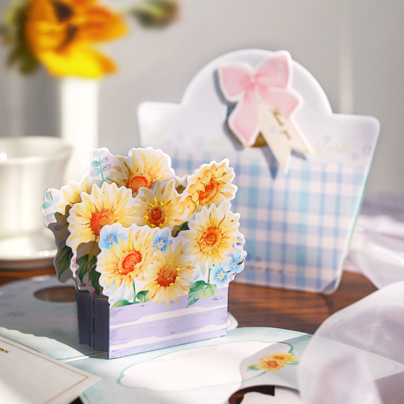 Aijlhda Party Greeting Card 1PC Mother's Day Flower Pop-up Card-3D Card ...