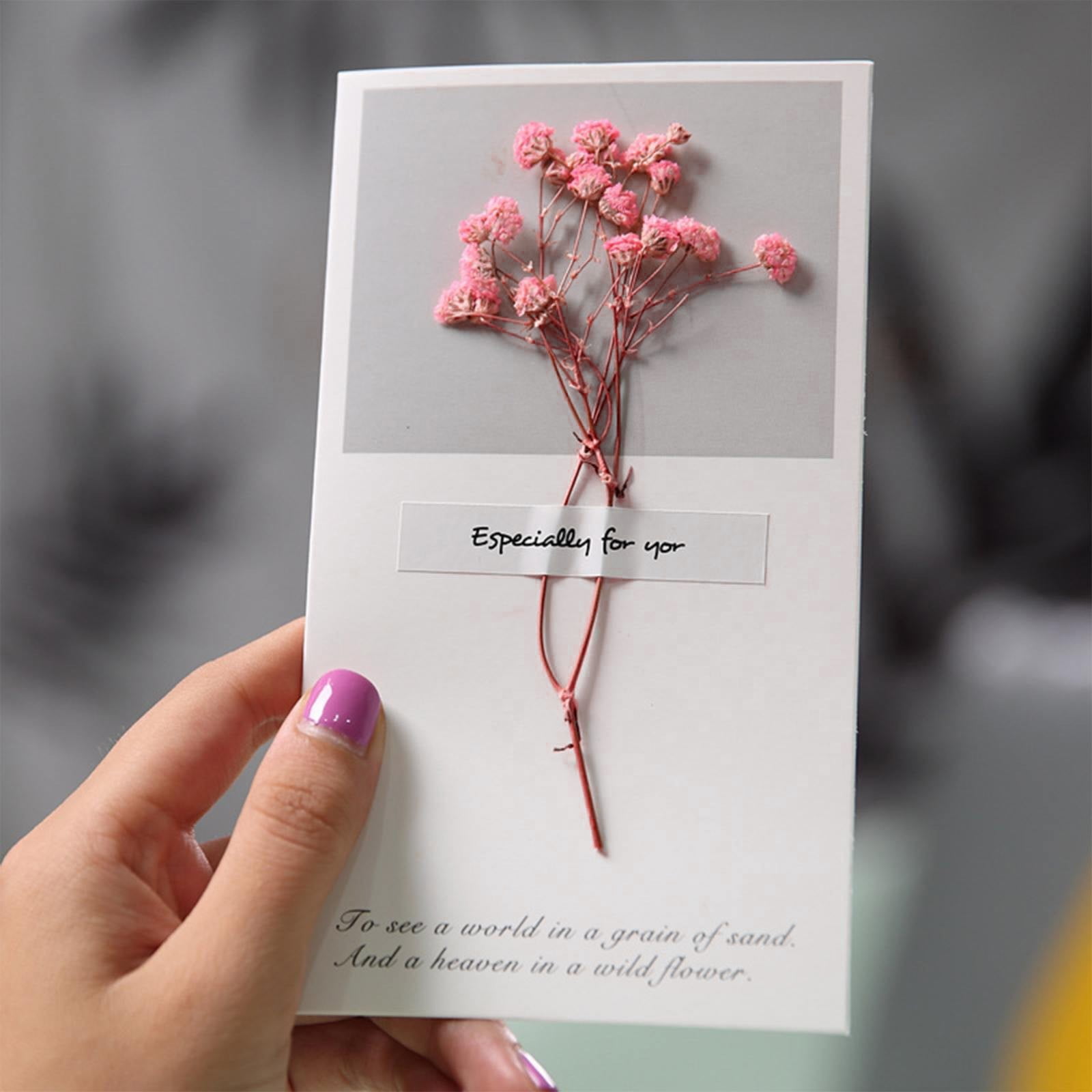 Aijlhda Party Greeting Card Dried Flower Greeting Cards Mother's Day