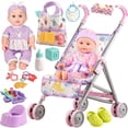 thumbnail image 1 of Aijohnny Baby Doll Stroller Toys Set with 12" Baby Doll, Doll Accessories and 2 Sets Doll Clothes, Baby Doll Toys for Kids 3-8 Gifts, 1 of 8