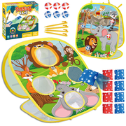LieGorJi Bean Bag Toss Game, Zoo Animals Tossing Game Toy Set for Outdoor&Indoor, Holiday & Birthday Gifts for Kids 3 4 5 6 7 8 Year Old