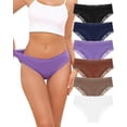 thumbnail image 1 of Aijolen Women's Cotton Underwear Lace Cheeky Bikini Panties Soft Stretch Breathable Ladies Underwear Pack 6PCS, 1 of 1