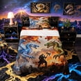 thumbnail image 1 of Metsweet Magic Dragon Twin Sheets 3pcs, Abstract Animal Bedding, Red Blue Green,1 Fitted Sheet, 1 Flat Sheet and 1 Pillowcase, 1 of 5