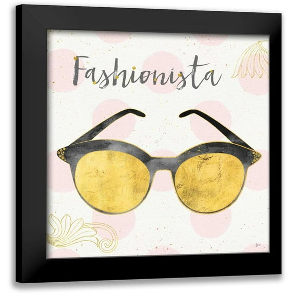 Aiken, Jess 12x12 Black Modern Framed Museum Art Print Titled - Fashion Blooms IV Black