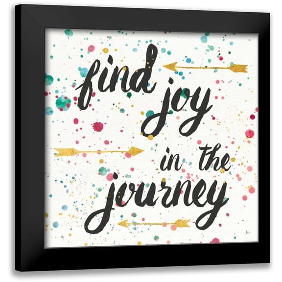 Aiken, Jess 12x12 Black Modern Framed Museum Art Print Titled - Think Happy I