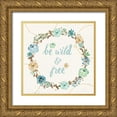 thumbnail image 1 of Aiken, Jess 12x12 Gold Ornate Wood Framed with Double Matting Museum Art Print Titled - Flutterby Blooms V, 1 of 4