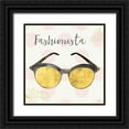 thumbnail image 1 of Aiken, Jess 15x15 Black Ornate Wood Framed with Double Matting Museum Art Print Titled - Fashion Blooms IV Black, 1 of 4