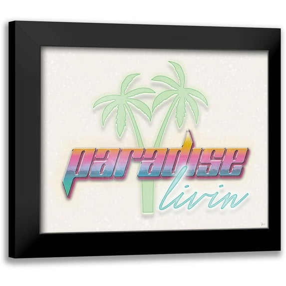 Aiken, Jess 18x15 Black Modern Framed Museum Art Print Titled - Paradise Livin I
