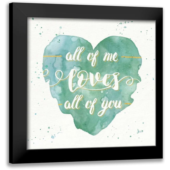 Aiken, Jess 20x20 Black Modern Framed Museum Art Print Titled - Happy Hearts I