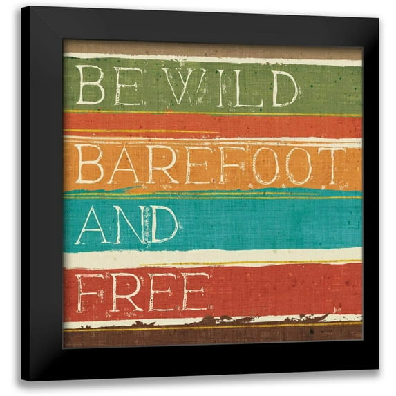 Aiken, Jess 20x20 Black Modern Framed Museum Art Print Titled - Thoughtful Strokes II
