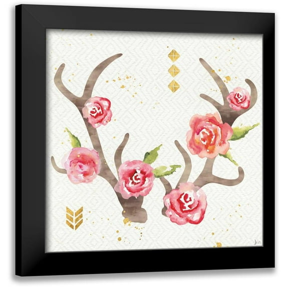 Aiken, Jess 20x20 Black Modern Framed Museum Art Print Titled - Wild Bohemian III