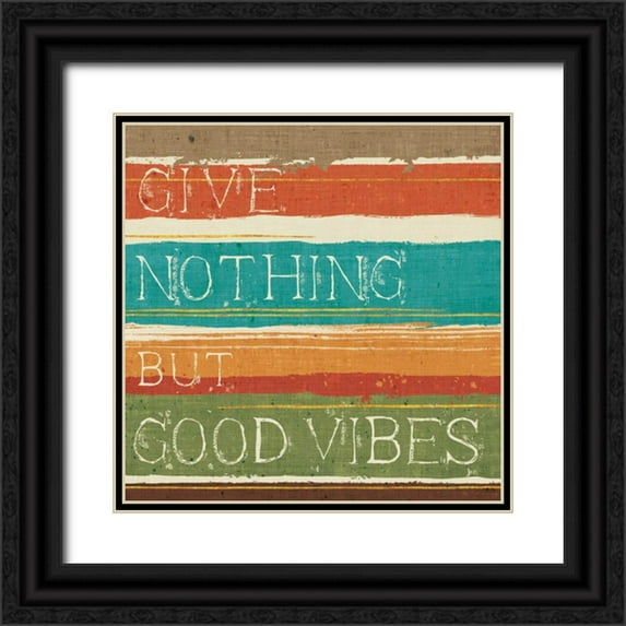 Aiken, Jess 26x26 Black Ornate Wood Framed with Double Matting Museum Art Print Titled - Thoughtful Strokes I
