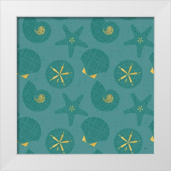 Aiken, Jess 26x26 White Modern Wood Framed Museum Art Print Titled - Coastal Lace Step 08C