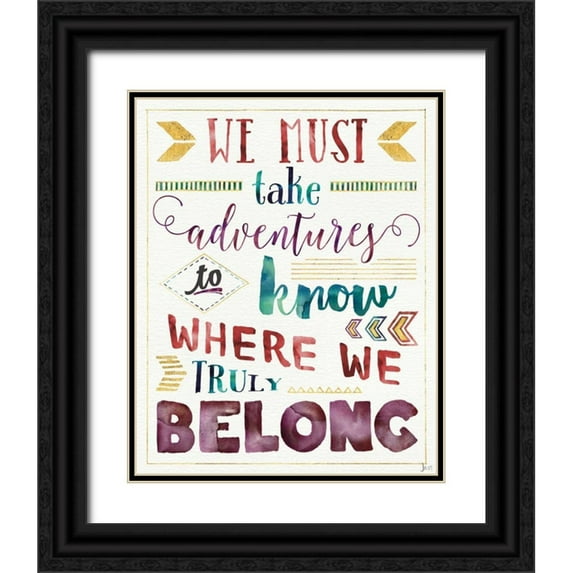Aiken, Jess 26x32 Black Ornate Wood Framed with Double Matting Museum Art Print Titled - Lost in Words II