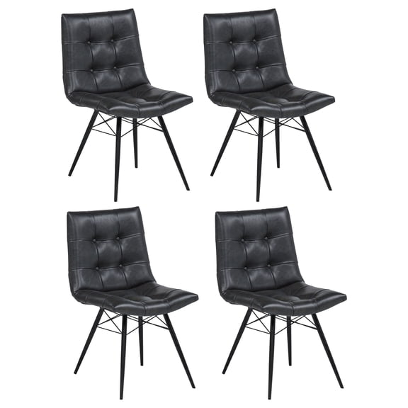 Aiken Upholstered Dining Side Chair Charcoal (Set of 4)
