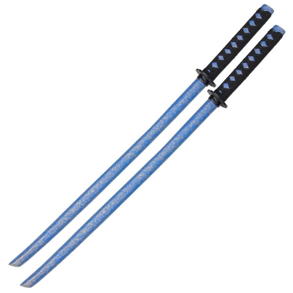 Armory Replicas Aikiken Bokken Set 2 Wooden Practice Swords with Gold Design, ABS Guards & Black Nylon Wrapped Handles