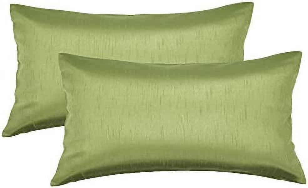 Aiking Home 12X24 Inches Faux Silk Rectangular Throw Pillow Cover