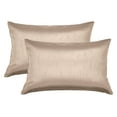 thumbnail image 1 of Aiking Home 12x18 Inches Faux Silk Rectangular Throw Pillow Cover, Zipper Closure, Sand (Set of 2), 1 of 4