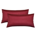 thumbnail image 1 of Aiking Home 12x24 Inches Faux Silk Rectangular Throw Pillow Cover, Zipper Closure, Burgundy (Set of 2), 1 of 3