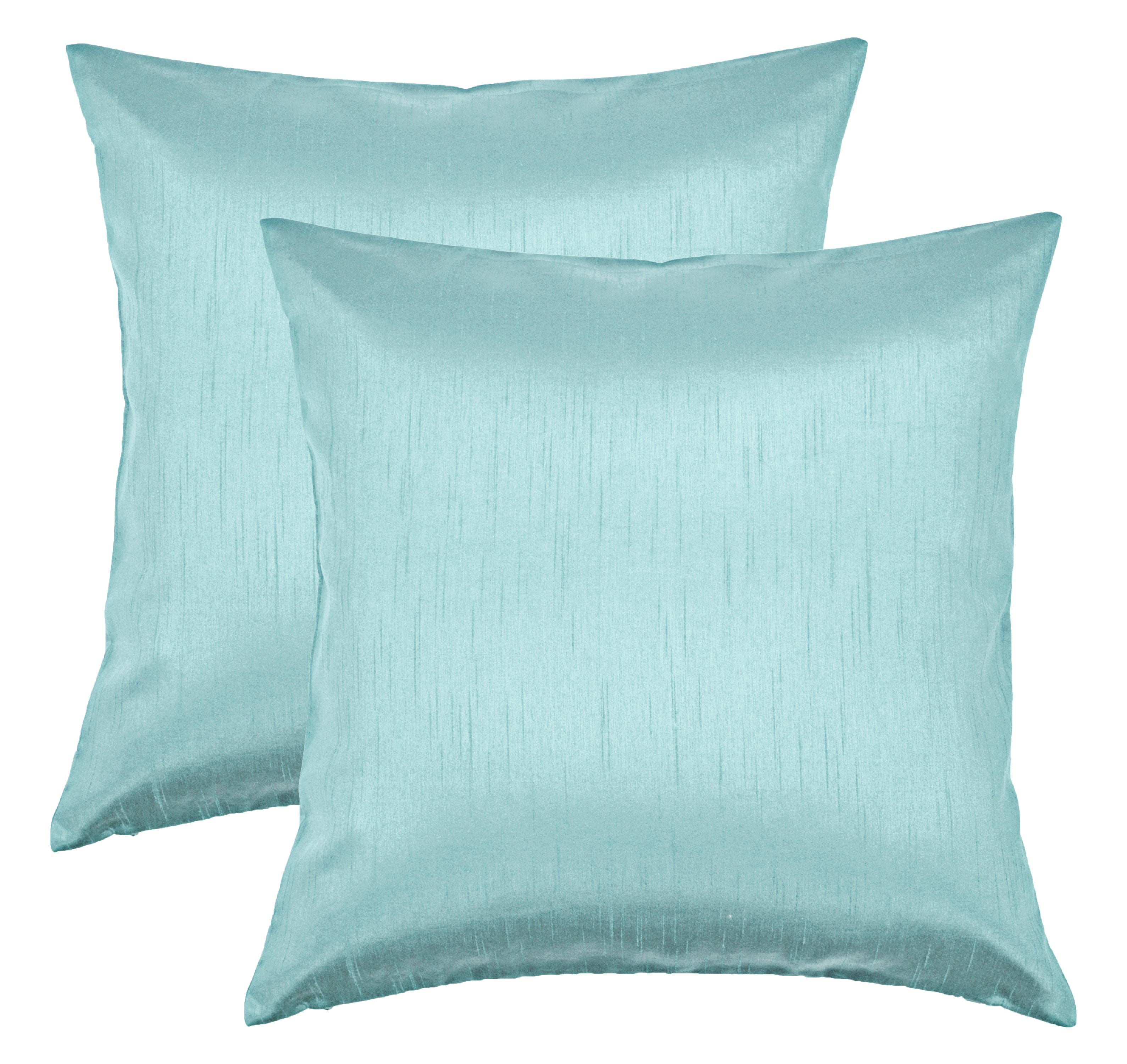 Faux Silk Teal Cushions And Throws Aiking Home 18x18 Inches Faux