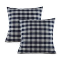 thumbnail image 1 of Aiking Home ( 2-Pack ) Picnic Checkered Pattern Home Decorative Throw Pillow Covers, 100% Polyester, 18"x18", Navy/White, 1 of 5