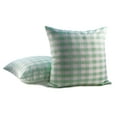 thumbnail image 1 of Aiking Home ( 2-Pack ) Picnic Checkered Pattern Home Decorative Throw Pillow Covers, 100% Polyester, 26"x26", Ice Mint/White, 1 of 1