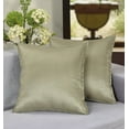 thumbnail image 1 of Aiking Home 2 Pieces of 18"x18" Solid Faux Silk Throw Pillow COVERs , Sage, 1 of 2