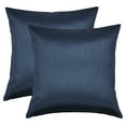 thumbnail image 1 of Aiking Home 20x20 Inches Faux Silk Square Throw Pillow Cover, Zipper Closure, Navy (Set of 2), 1 of 4