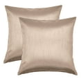 thumbnail image 1 of Aiking Home 20x20 Inches Faux Silk Square Throw Pillow Cover, Zipper Closure, Sand (Set of 2), 1 of 4