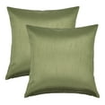 thumbnail image 1 of Aiking Home 24x24 Inches Faux Silk Square European Shams, Zipper Closure, Sage (Set of 2), 1 of 5