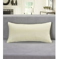 thumbnail image 1 of Aiking Home Breathable Solid Faux Linen Lumbar Throw Pillow Case for Sofa, Bedroom or Car... (12"x24", Eggshell), 1 of 3