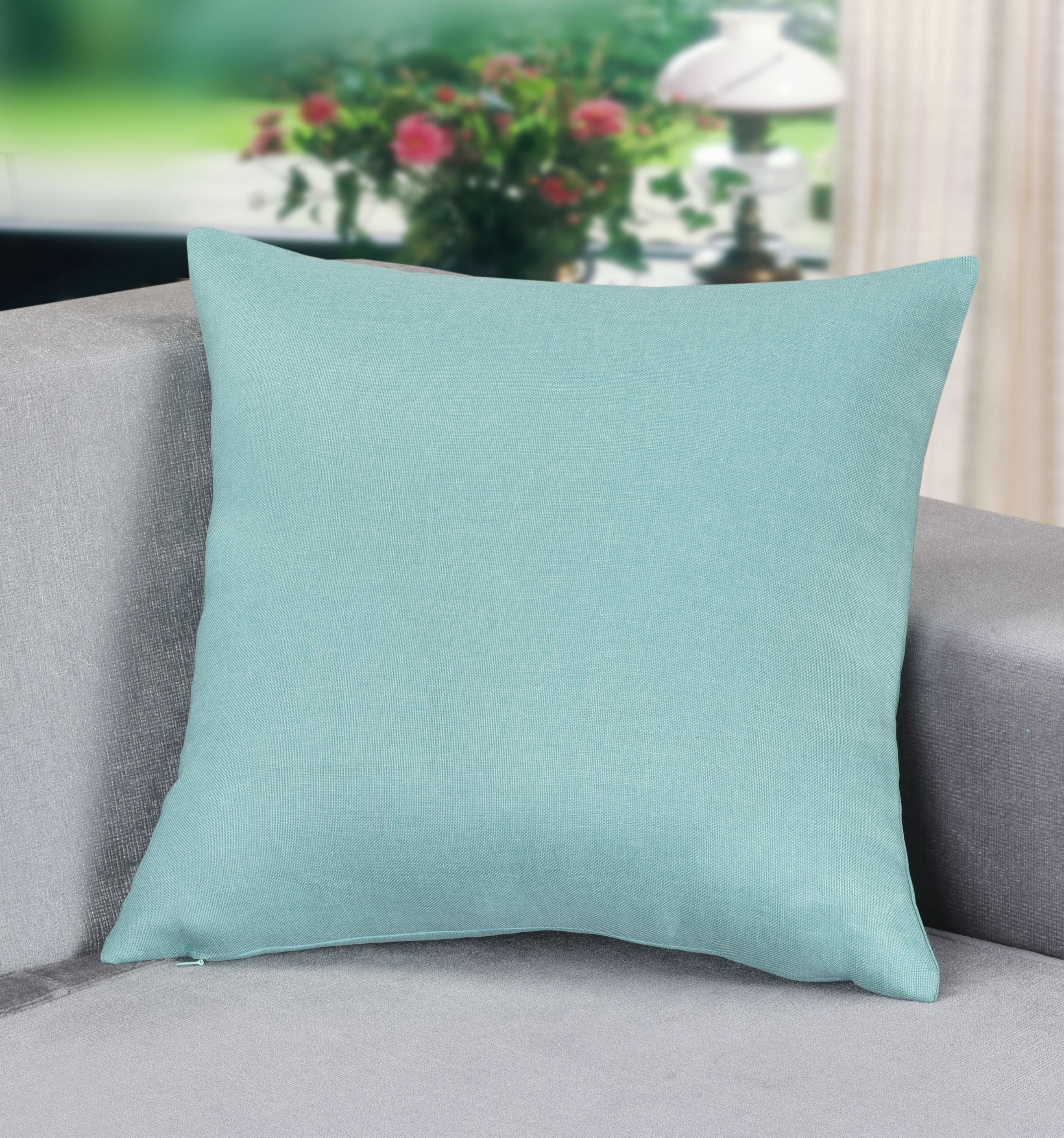 Aiking Home Breathable Solid Faux Linen Throw Pillow Case / Cushion ...