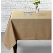 Aiking Home Classic Fine Faux Linen Table Cloth-Size 52"x 70", Wheat