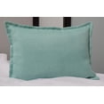 thumbnail image 1 of Aiking Home Collection 12"x18" Solid Faux Linen Throw Pillow Cover, Aqua, 1 of 3