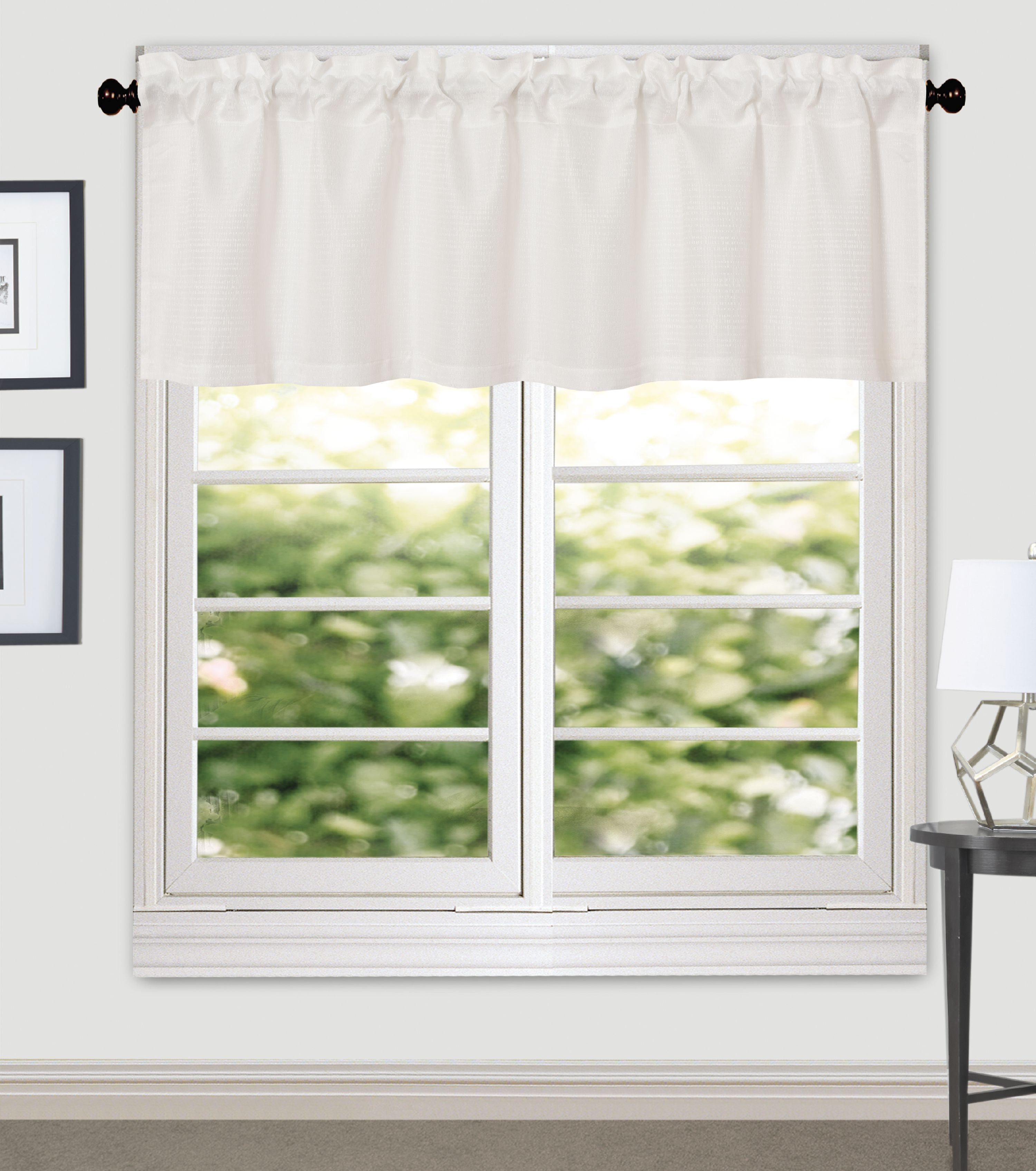 Aiking Home Crystal Jacquard Window Valance, 56 By 16 Inches