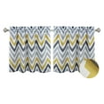 thumbnail image 1 of Aiking Home Kitchen Window Treatments - 2-Panels Polyester Printed Kitchen Tier Curtains with 2.5" Rod Pocket (28"x24" Each Panel, Silver Chevron), 1 of 4