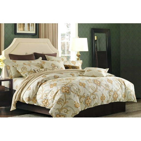 Aiking Home Mystery 3PC Print Duvet Cover Set, 100% Cotton, Full/Queen