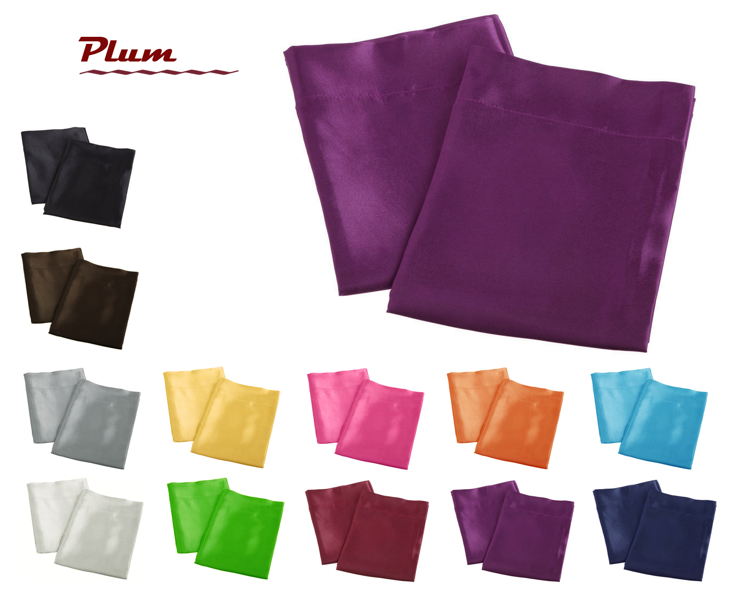 Aiking Home ( PACK of 2) Shiny Bridal Satin King Size Pillow Cases ...