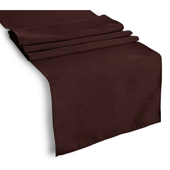 Aiking Home (Pack of 1) Solid Faux Silk Table Runner, Brown-Size 13''x108'' - Ideal for Wedding, Baby Shower, Party Decor, Thanksgiving, Christmas or Special Event.