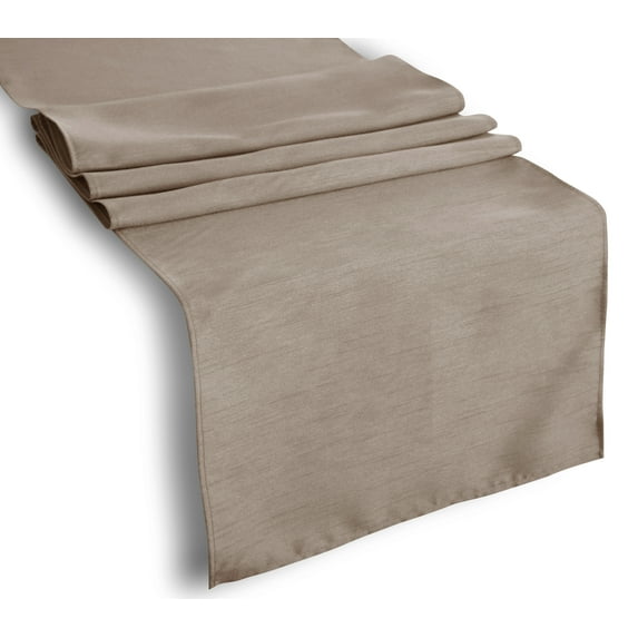 Aiking Home (Pack of 1) Solid Faux Silk Table Runner, Sand-Size 13''x108''- Ideal for Wedding, Baby Shower, Party Decor, Thanksgiving, Christmas or Special Event.