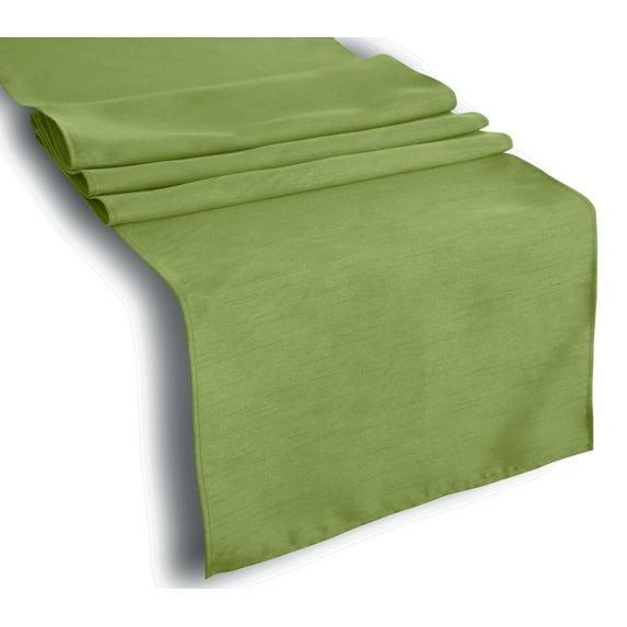 Aiking Home (Pack of 2) Solid Faux Silk Table Runner, Green-Size 13''x108''- Ideal for Wedding, Baby Shower, Party Decor, Thanksgiving, Christmas or Special Event.