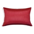 thumbnail image 1 of Aiking Home Solid Faux Silk Decorative Throw Pillow COVER 12 by 18 - Red, 1 of 3