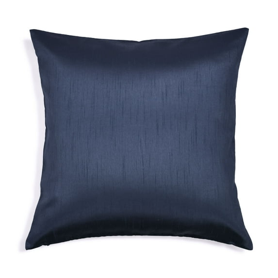 Aiking Home Solid Faux Silk Decorative Throw Pillow COVER 20 by 20 - Navy