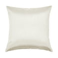 thumbnail image 1 of Aiking Home Solid Faux Silk Euro Sham / Pillow Cover 24 by 24 - Ivory, 1 of 3