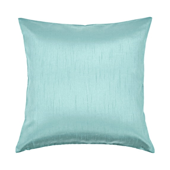 Aiking Home Solid Faux Silk Euro Sham / Pillow Cover 26 by 26 - Aqua